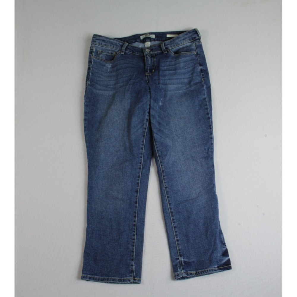 Vintage American Women Blue Jeans Casual Denim Boho Crop Size 8/29